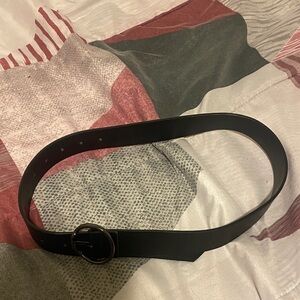 Black Belt with Silver Buckle